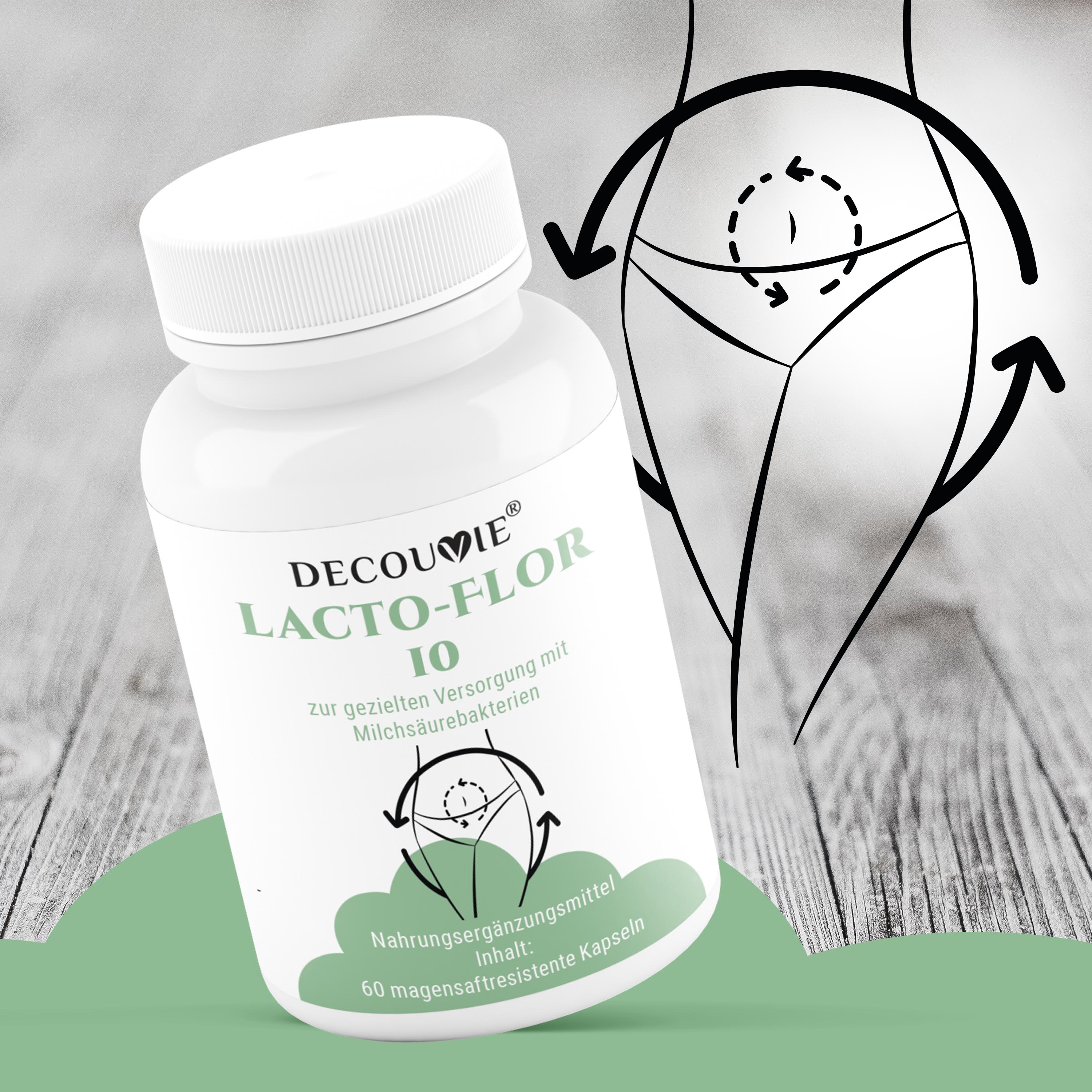 Lacto-Flor 10, zur Unterstützung der probiotischen Darmregulierung, 60 Kapseln