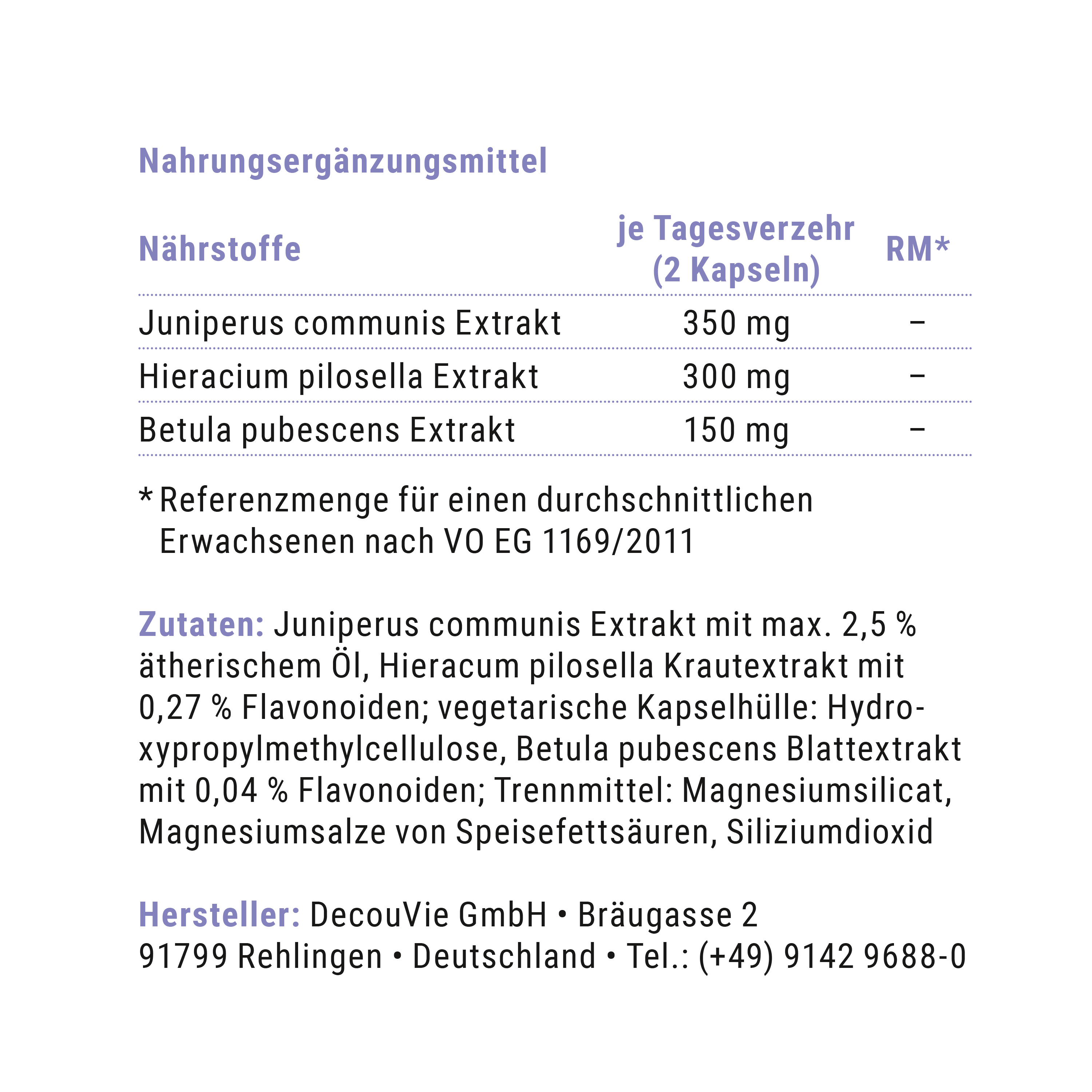 Draineur Niere, zur Unterstützung des Nierenstoffwechsels, 60 Kapseln