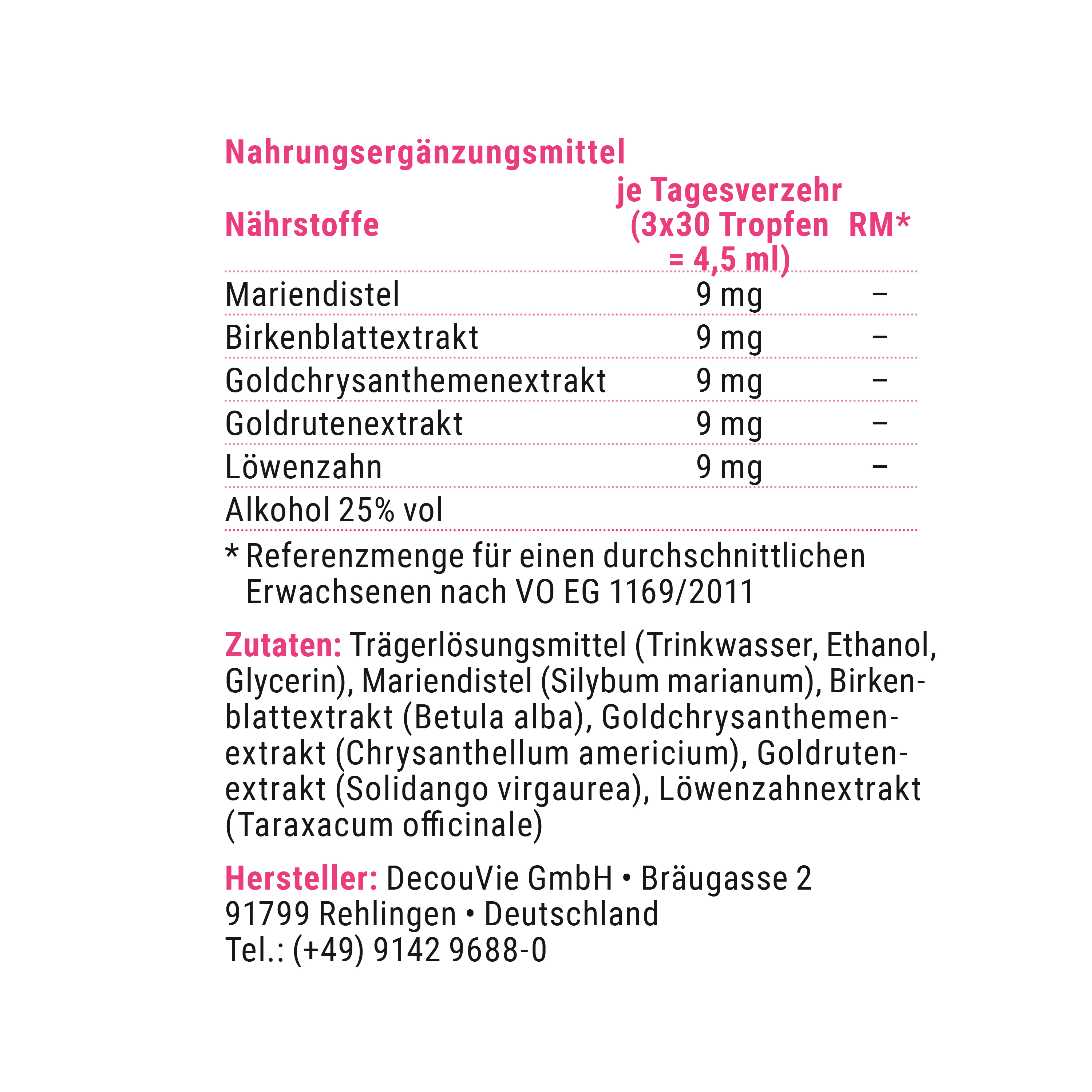 Draineur Basic, zur Prophylaxe gegen Stoffmängel und Stoffwechselunterstützung, 100 ml