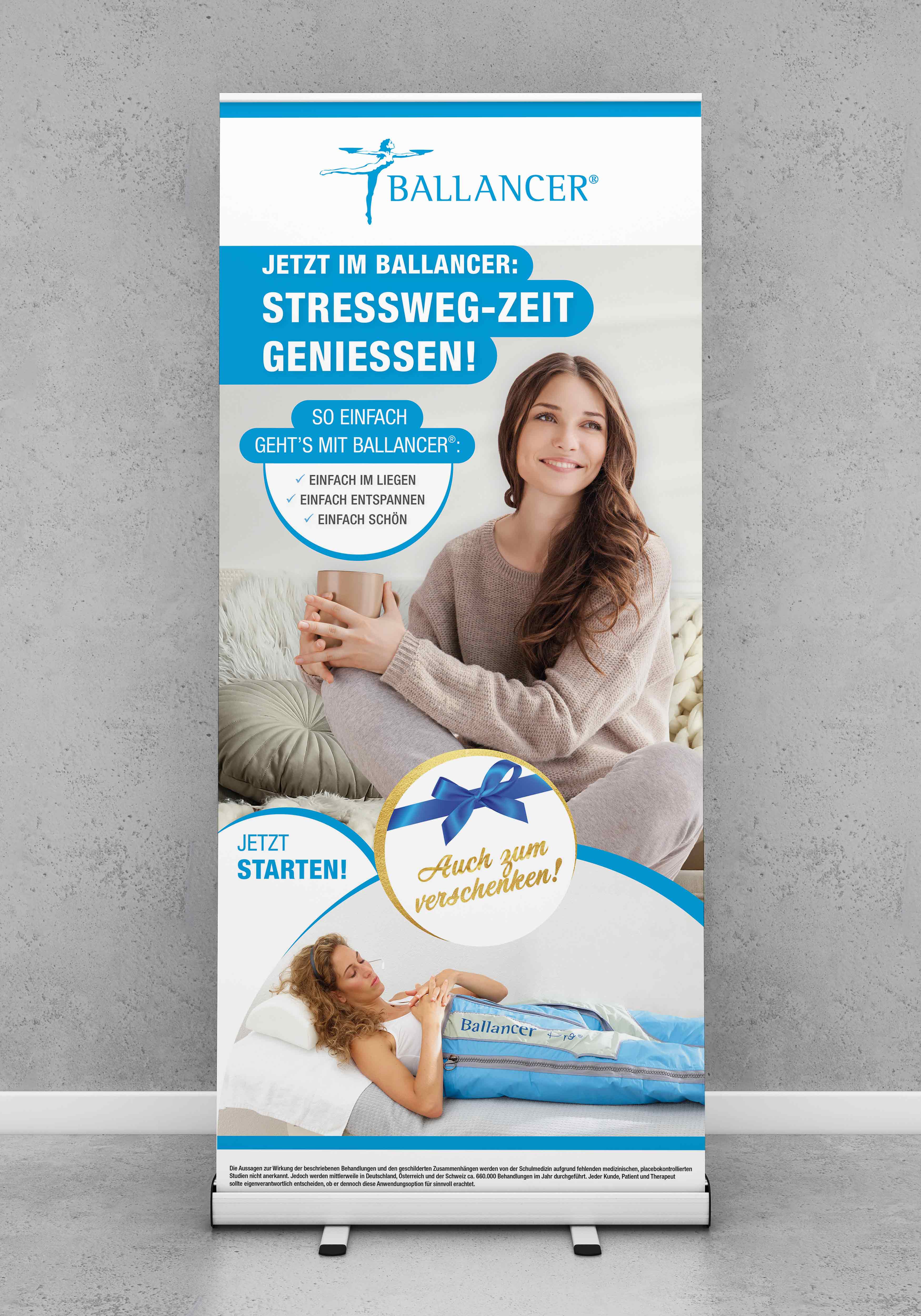 Roll-Up Kampagne "Stressweg-Zeit genießen"